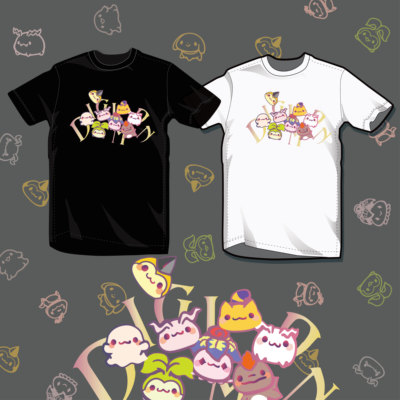 定制！数码宝贝幼年期滚球兽独角兽小猫兽迪哥兽可爱男款女款T恤