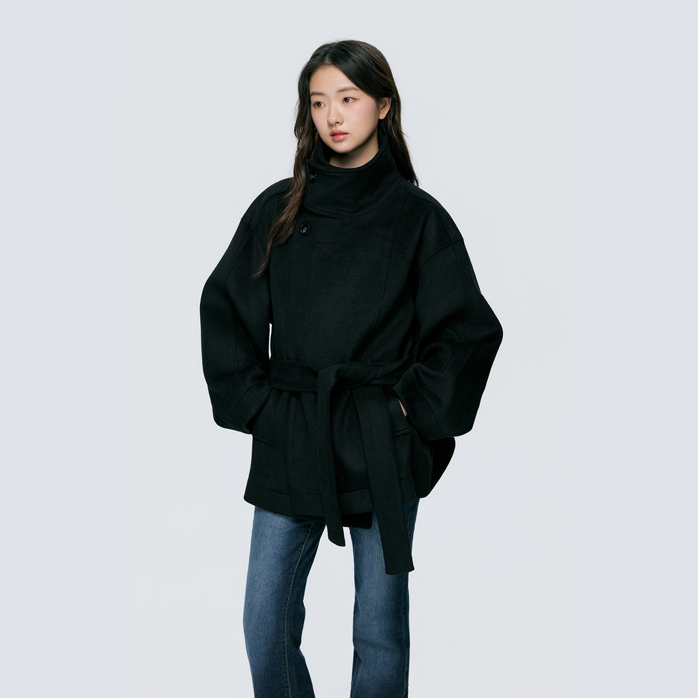 KSXN 廓形毛呢大衣女冬季简约高级感羊毛呢子外套,女装/女士精品,风衣,淘宝优惠券,粉丝福利购,淘宝优惠卷