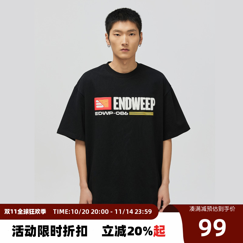 Endweep美式发泡印花短袖T恤