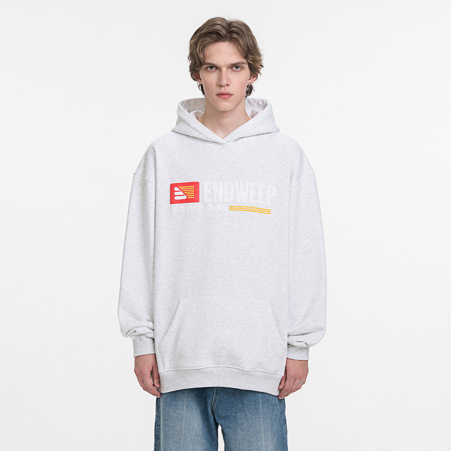 Endweep宽松休闲发泡印花卫衣