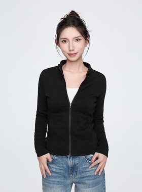 KSXN 小立领夹克修身显瘦外套简约百搭女款运动上衣