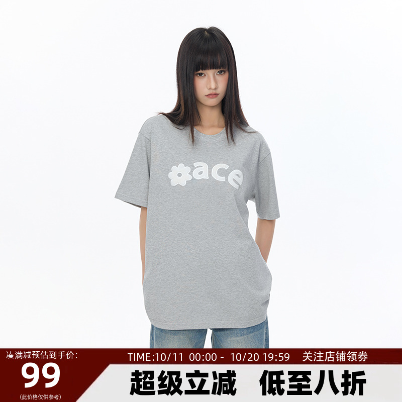【Endweep官方店】小花贴布绣t恤