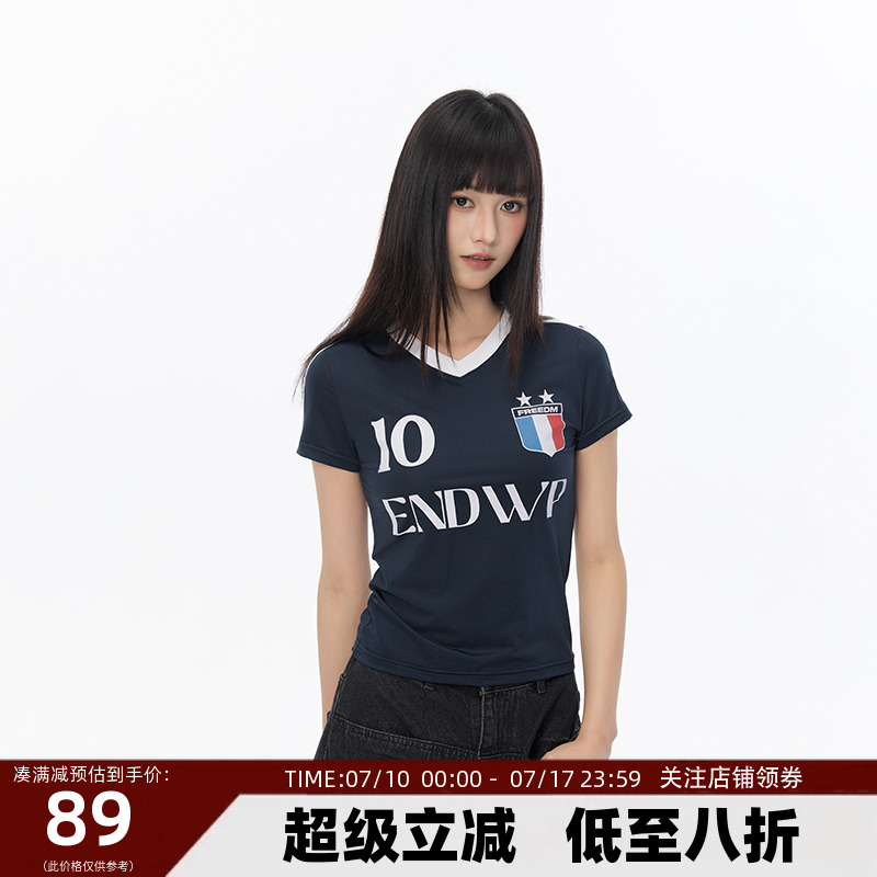 【Endweep官方店】V领辣妹短袖
