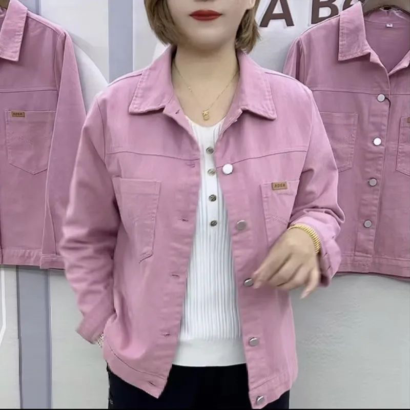 外套女2024新款春秋纯色休闲长袖韩版时尚百搭显瘦女装夹克上衣