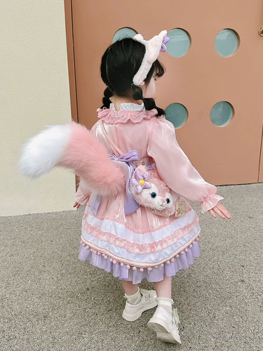 Детский наряд маленькой принцессы, осенний лонгслив, весенняя юбка на девочку, стиль Лолита