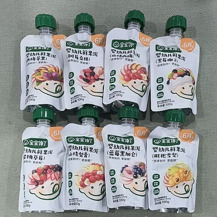 宝宝馋了果泥婴幼儿果泥儿童零食辅食无额外添加多种口味图片