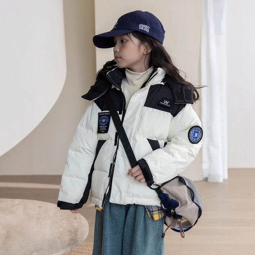 冬季新款儿童羽绒服男童女童冬季加厚保暖短款洋气童装冲锋衣外套