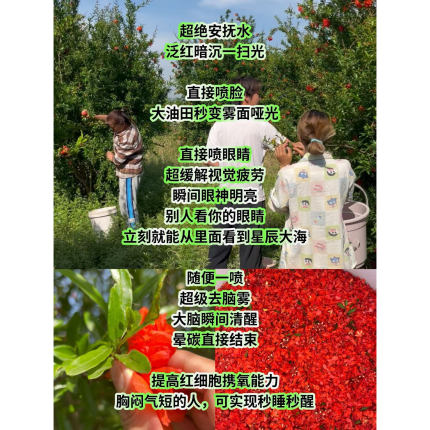 红石榴花纯露280ml 超绝安抚水 泛红暗沉  大油田秒变雾面哑光