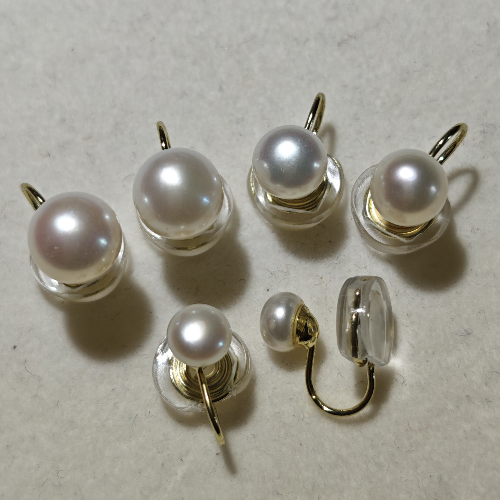 满35包邮 淡水珍珠合集耳环女气质简约蚊香盘无耳洞耳夹灵动耳饰