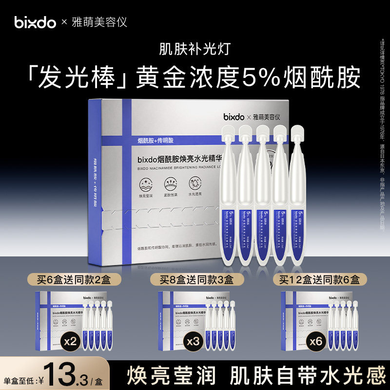 【MAX三代护肤搭子】bixdo×雅萌美容仪烟酰胺焕亮水光次抛精华