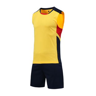 无袖排球服运动服套装男气排球衣羽毛球服乒乓球服女学生训练队服