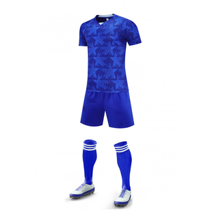 新款足球服套装短袖短裤训练服定制比赛服球衣训练营羽毛球服印字