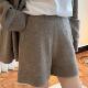 ManMans老钱风针织休闲短裤 女 巴黎都市知识分子微A热裤 秋季 新款