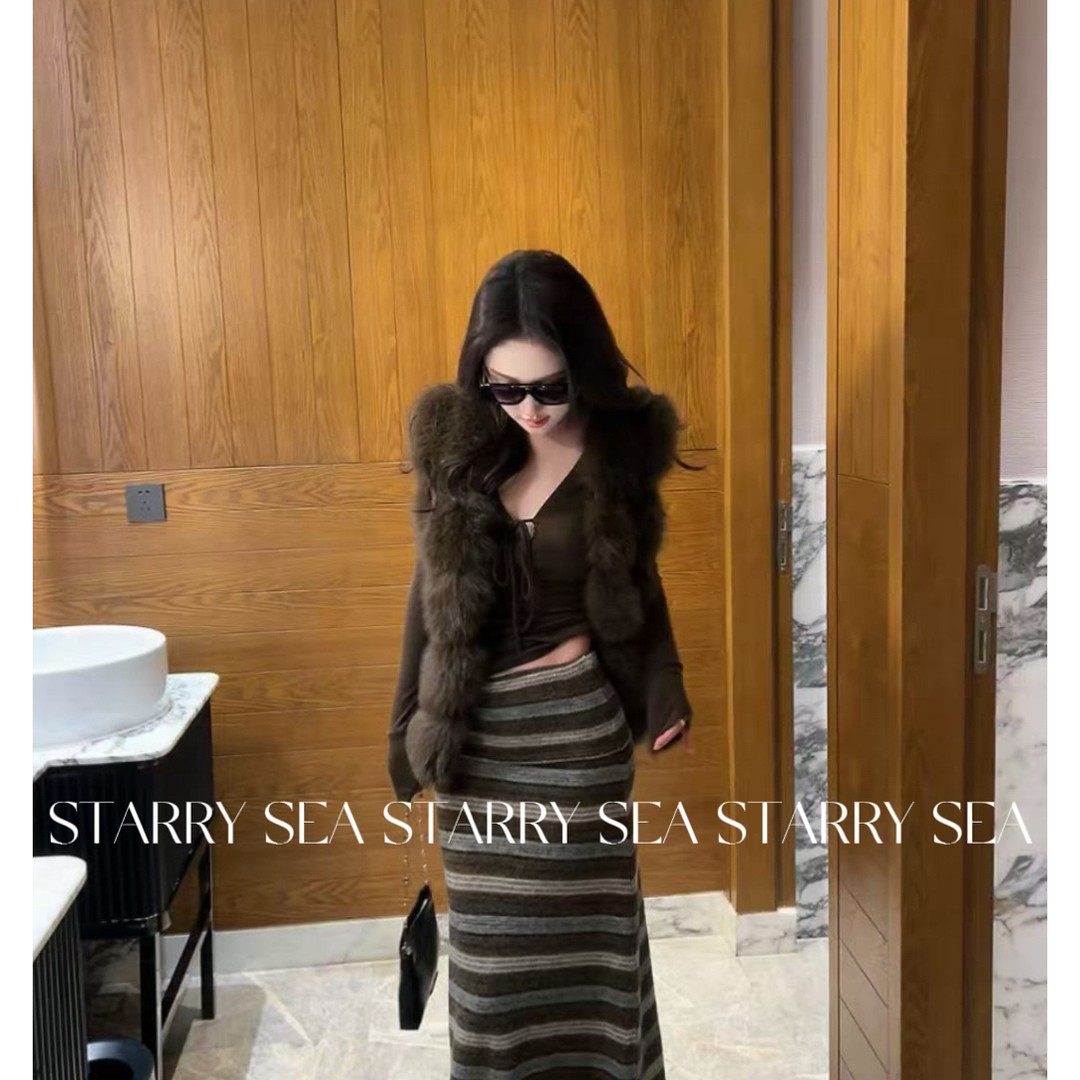 PP 冬季气质5格环保毛毛拼PU皮马甲百搭高级感,女装/女士精品,毛针织衫,淘宝优惠券,粉丝福利购,淘宝优惠卷