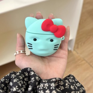 小诚手记 丑萌夜光hellokitty猫适用Airpods4保护壳airpodspro2苹果3代无线蓝牙耳机壳三代软2/3代液态硅胶套
