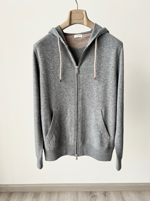 BC男装 意式羊绒连帽拉链卫衣康赛妮Aurora纱线 Ykk双拉链头