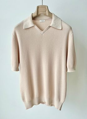 BC 男装 长绒棉英式罗纹针织马球衫 00%长绒棉