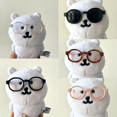 13cm自嘲熊挂件眼镜合集墨镜可爱娃衣配饰nagano韩熊娃娃玩偶配件