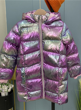 瑕疵特价女童冬款加厚夹棉面包服外套炫彩潮流中小童保暖棉衣2-6Y