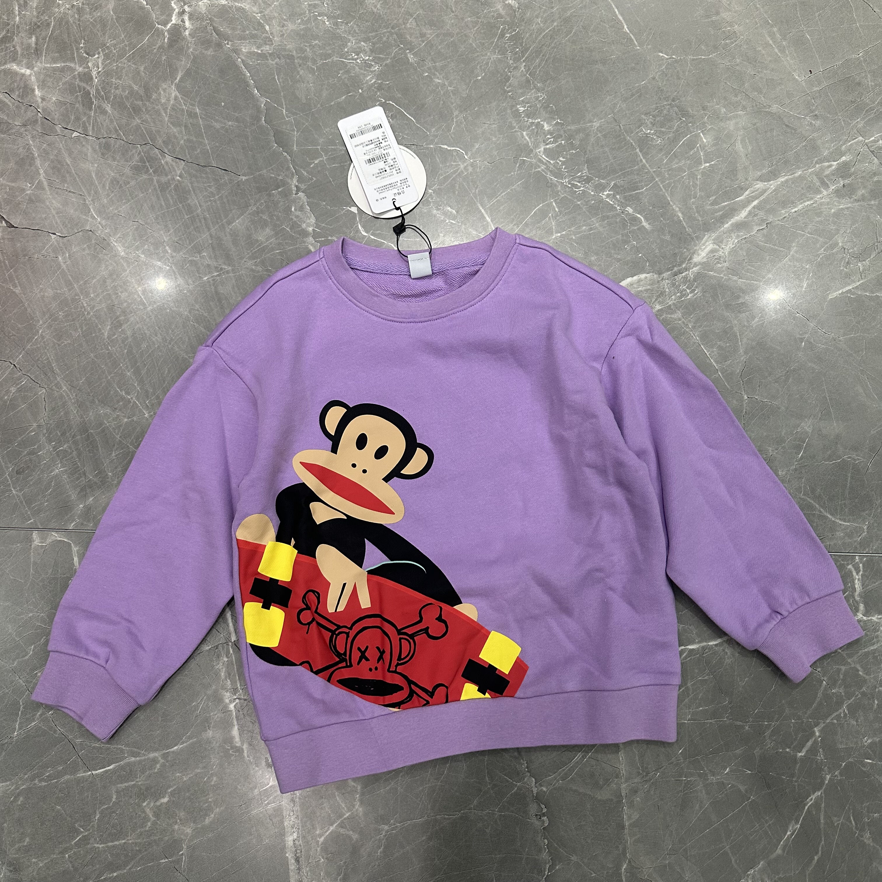 国内单春秋款男女宝宝中大童圆领卫衣纯棉毛圈长袖百搭运动卡通潮