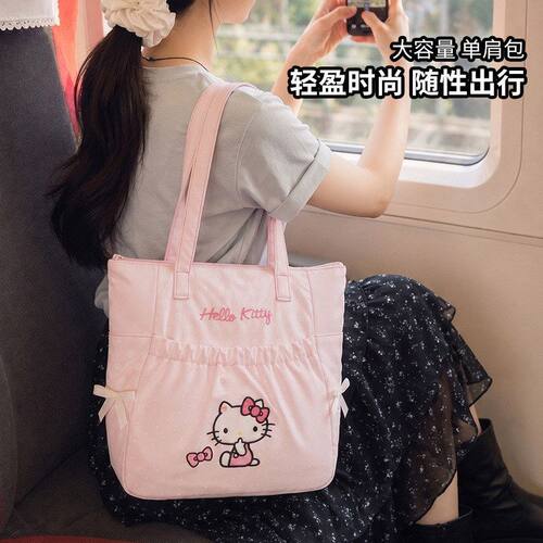 HelloKitty托特包洛丽塔蝴蝶结单肩包外出背包学生女生便携少女包