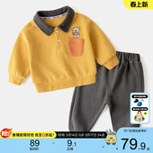 上衣男童裤 宝宝长袖 子女宝春秋两件套 春季 嘟嘟家男童卡通卫衣套装
