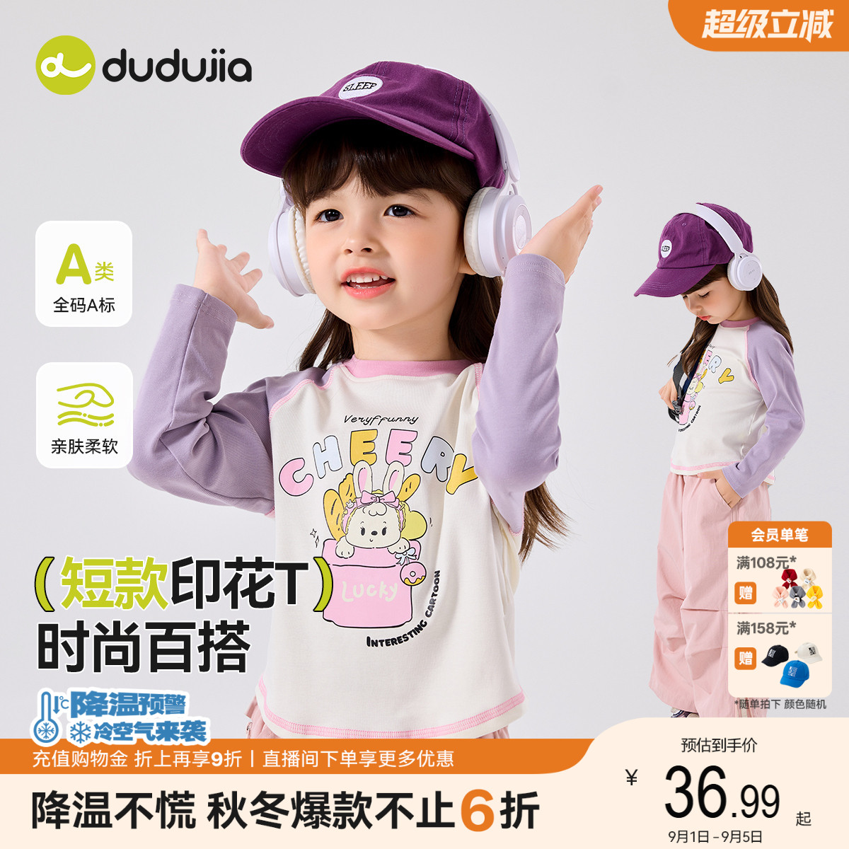 嘟嘟家女童T恤春季女宝衣服宝宝童装女孩儿童可爱休闲春款上衣潮图片