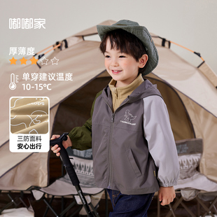 男童夹克卡通宝宝短款风衣连帽时髦儿童童装上衣婴幼儿春秋外套潮