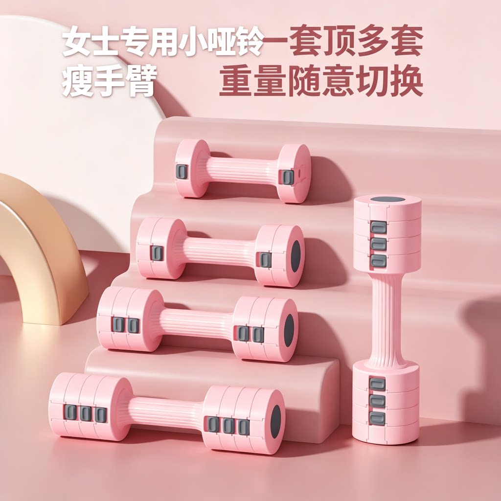 女士可调多重量哑铃家用瘦手臂