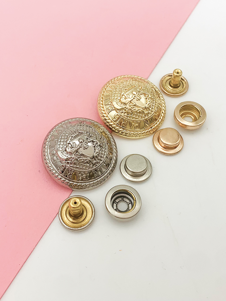 羽绒服按扣免缝钉扣扣子配件暗扣