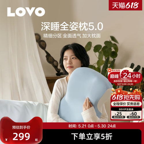 乐蜗枕芯记忆棉枕深睡分区护颈