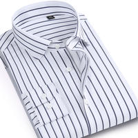 var high-end DP ready-to-wear no-iron men's shirt, wide striped business base, long-sleeved casual top, Spring and Autumn new style thumbnail 2