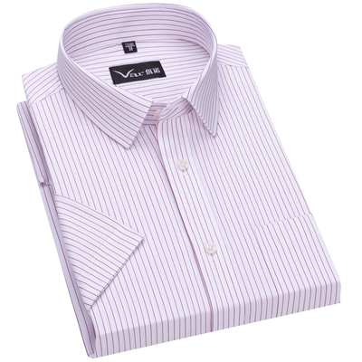 佤诺高级感短袖商务免烫抗皱衬衫