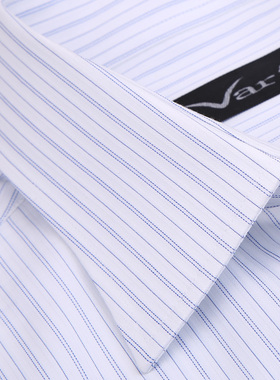 竹纤维男士长袖衬衫有口袋抗皱中年薄款商务正装条纹寸衣春夏新款