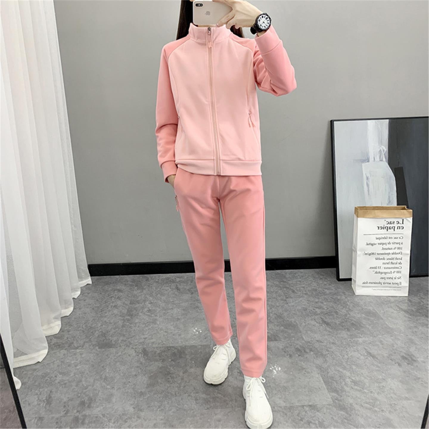 裴乐长袖运动套装女2025新