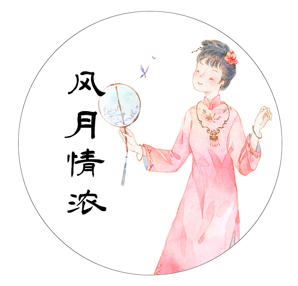 【小蝴蝶】风月情浓 古风红楼梦人物和纸胶带整卷手帐