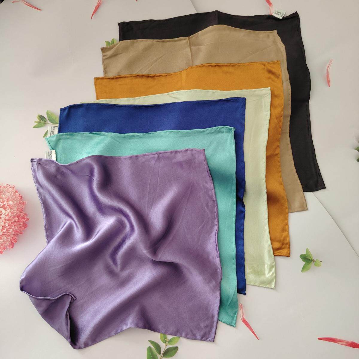 23姆米真丝桑蚕丝纯色女士商务男士西装口袋巾丝巾方巾手帕手绢巾