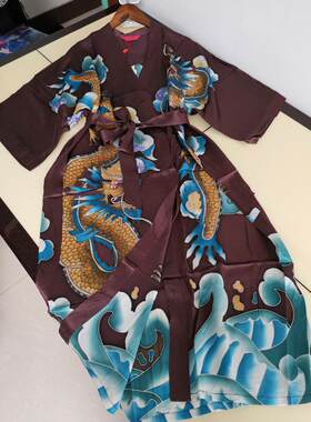 奢华风桑蚕丝系带睡袍家居服高端