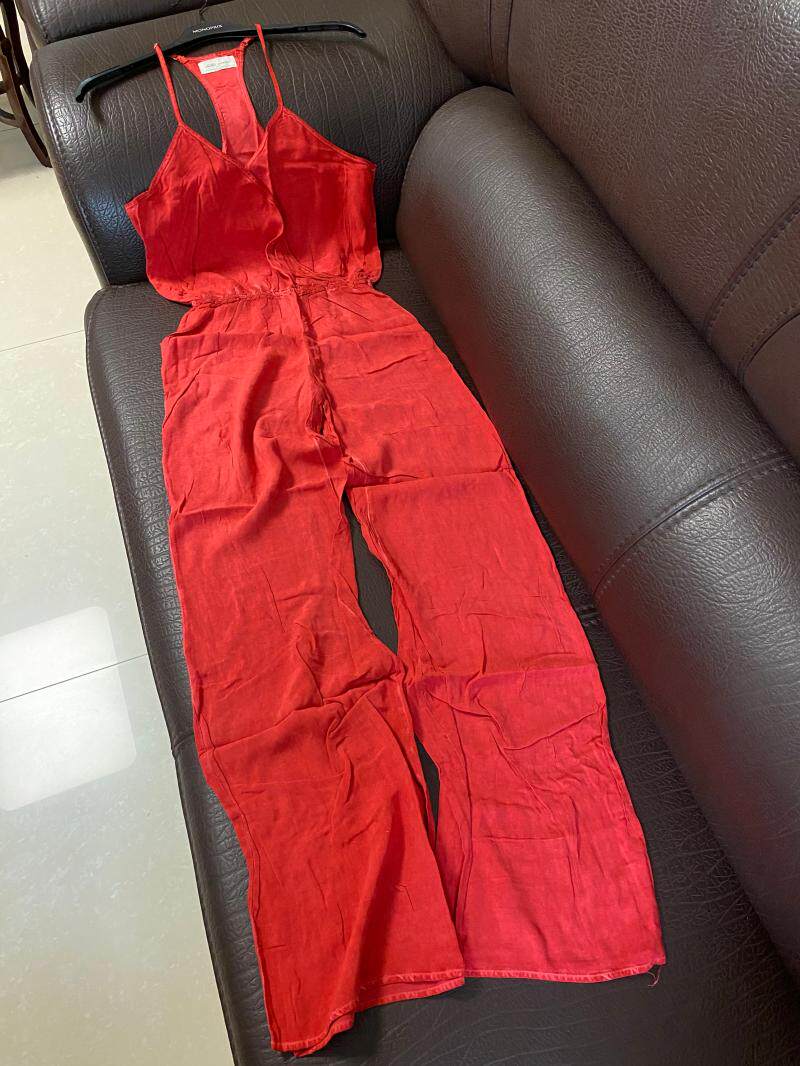 高端外单无袖阔腿吊带连体裤女新款显瘦春夏装修身高腰连衣裤潮
