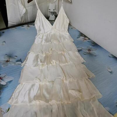 100%真丝缎桑蚕丝乔其时尚连衣裙