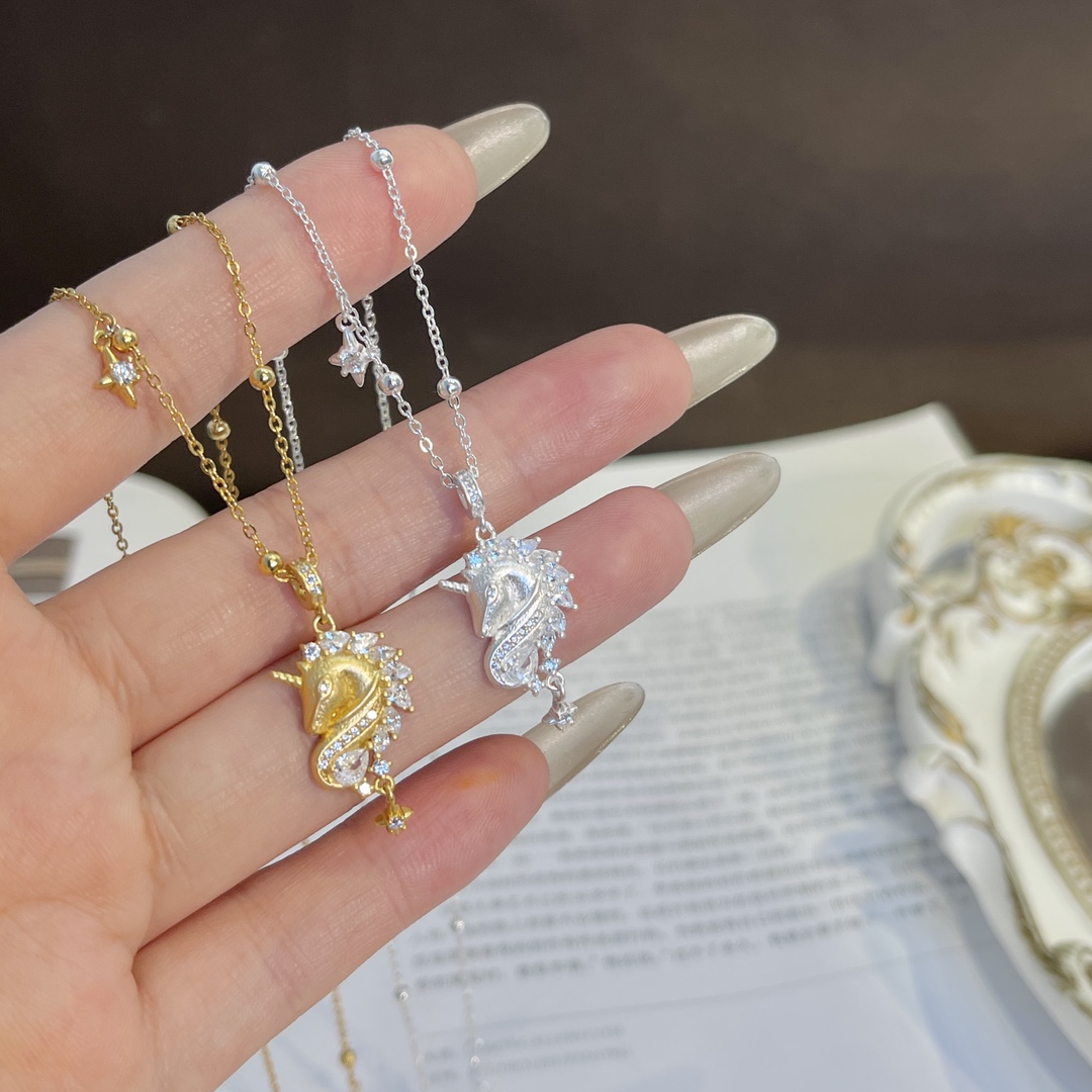 足银999梦幻独角兽项链