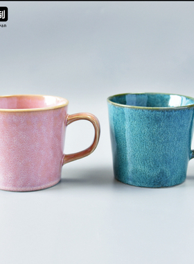 aito美浓烧日本进口陶瓷杯子家用牛奶杯办公室日式咖啡杯马克杯