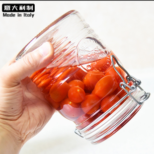 意大利bormioli进口欧式家用腌菜瓶酵素泡菜储物罐复古玻璃密封罐