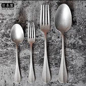 日本青芳制作所AOYOSHI复古法式 餐具不锈钢甜点刀叉勺咖啡搅拌勺