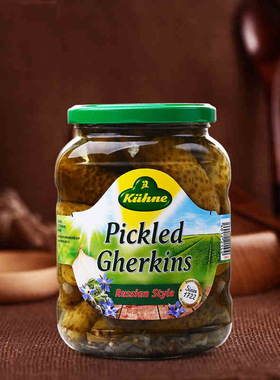 Kuhne Pickled Gherkins德国进口冠利酸青瓜腌黄瓜罐头酸腌菜沙拉