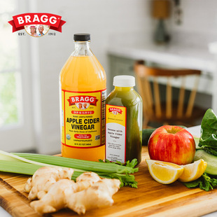 美国原装进口百艾格Bragg苹果醋冲饮凉拌热炒调味品水果醋健康餐