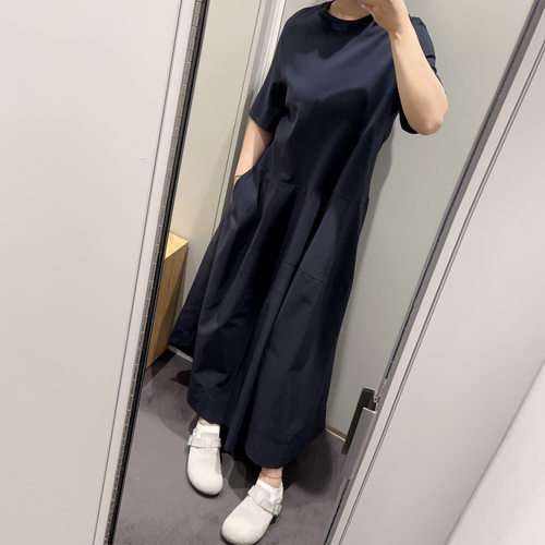 现货CS女装休闲版型低腰拼接中长