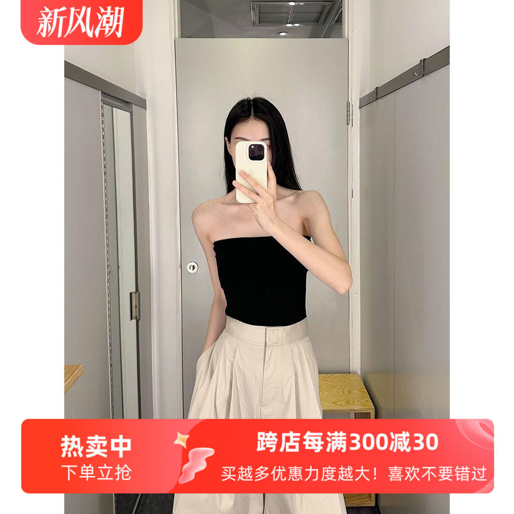 中腰通勤cddily七分褶裥七分裤