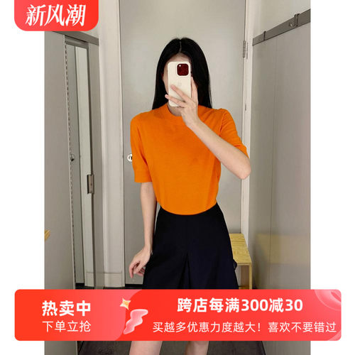 简约风A字通勤迷你褶裥短裙