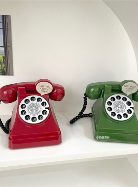 ins风储蓄罐电话机粉色少女心摆件摄影道具房间拍照装饰生日礼物